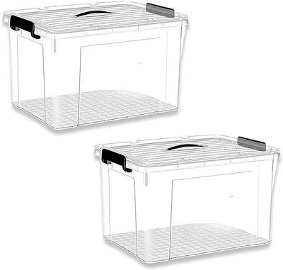 GRACIOUS MART Plastic Utility Container  - 7 kg(Pack of 2, Transparent)