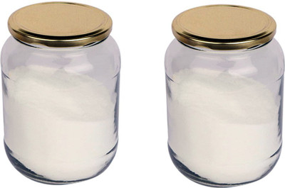 1st Time Glass Utility Container  - 500 ml(Pack of 2, Clear)