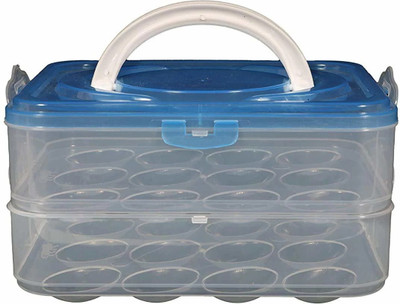 premium mart Plastic Egg Container  - 2 dozen(Multicolor)