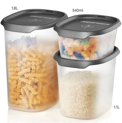 TUPPERWARE Polypropylene Utility Container  - 540 ml, 1.1 L, 1.8 L(Pack of 3, Multicolor)