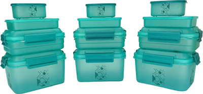 Dekor-Kase Plastic Utility Container  - 3340 ml(Pack of 12, Green)