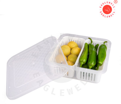EagleWell Plastic Fridge Container  - 2600 ml(Clear)