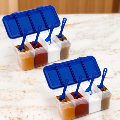 Metrolife Plastic Grocery Container  - 1800 ml(Pack of 2, Blue)