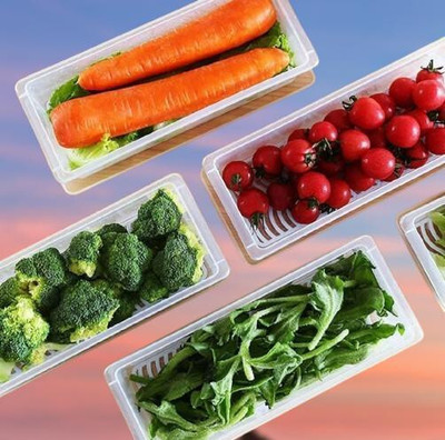 MINAG Plastic Fridge Container  - 1500 ml(Pack of 5, Clear)