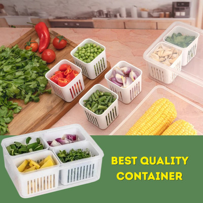 Malekas Collection Plastic Fridge Container  - 2.5 L(Transparent)