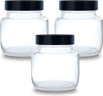 Pure Tree Glass Utility Container  - 250 ml(Pack of 3, Clear)