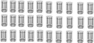 Tannu Craft Stainless Steel Cookie Jar  - 900 ml(Pack of 30, Silver)