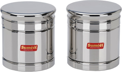 Sumeet Steel Utility Container  - 550 ml(Pack of 2, Silver)