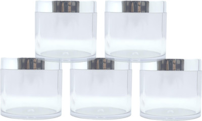 PrismaPac Plastic Utility Container  - 100 g(Pack of 5, Clear, Silver)
