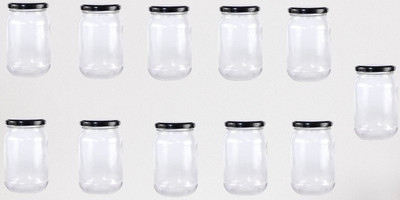 Somil Glass Utility Container  - 350 ml(Pack of 12, Clear)