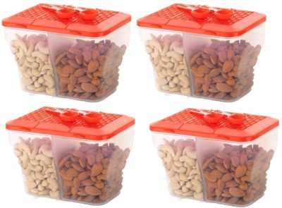 ECONEST Plastic Grocery Container  - 2000 ml(Pack of 4, Red)