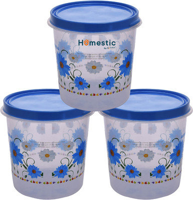 HOMESTIC by Kuber Industries Plastic Utility Container  - 7 L(Pack of 3, Blue)