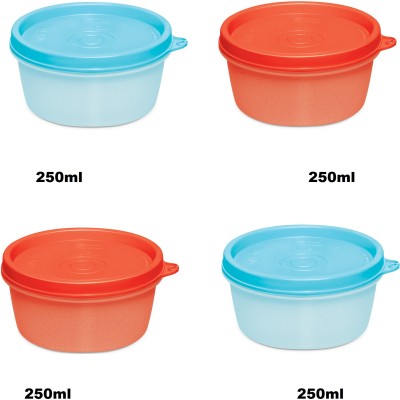 MILTON Plastic Utility Container  - 250 ml, 250 ml, 250 ml, 250 ml(Pack of 4, Multicolor)