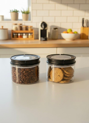 AARDEV ENTERPRISES Plastic, Silicone Grocery Container  - 300 ml(Pack of 2, Black)