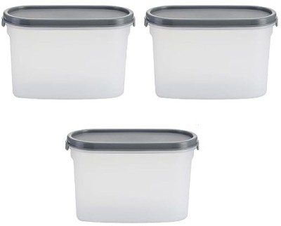 PRAGATI SALES Plastic Grocery Container  - 1100 ml(Pack of 3, Clear)