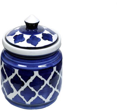 GSS Ceramic Pickle Jar  - 1250 ml(White, Blue)
