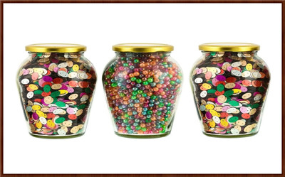 SHREE SIDHANATH ENTERPRISE Glass Grocery Container  - 1000 ml(Pack of 2, Clear)