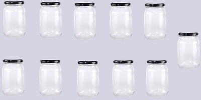 AFAST Glass Grocery Container  - 1000 ml(Pack of 11, Clear)