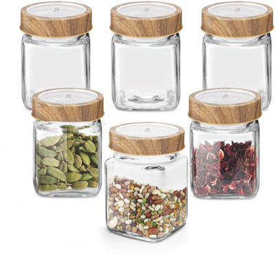 MILTON Glass Utility Container  - 180 ml(Pack of 6, Brown)