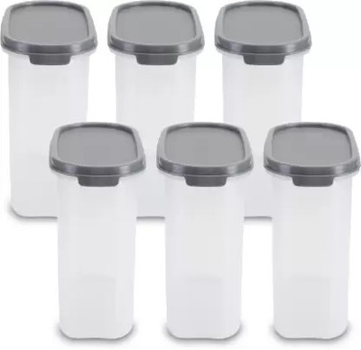 PRAGATI SALES Plastic Grocery Container  - 1700 ml(Pack of 6, Clear)