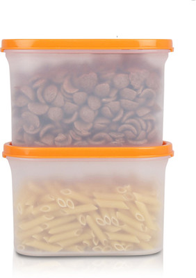 Cutting EDGE Polypropylene Grocery Container  - 1200 ml(Pack of 2, Orange)