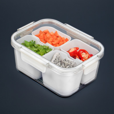 TEX-RO Plastic Fridge Container  - 1100 ml(White)