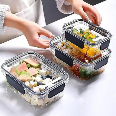 Culinary Crafts Plastic Utility Container  - 2300 ml(Pack of 3, Black)