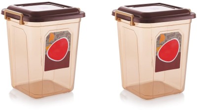 wiaa Plastic Grocery Container  - 22 L(Pack of 2, Brown)