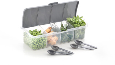 Raghuandan Plastic Grocery Container  - 1500 ml(Grey)