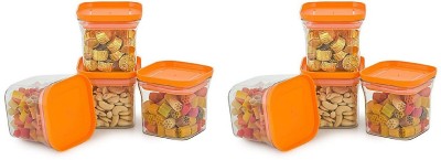 Analog Kitchenware Plastic Grocery Container  - 550 ml(Pack of 8, Orange)