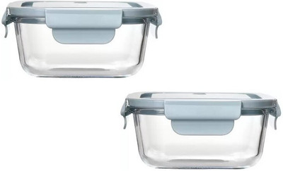 HISTOWX Glass Utility Container  - 500 ml(Pack of 2, Clear)