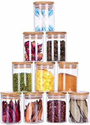 GOOD TO GREAT CREATION Glass Grocery Container  - 270 ml(Pack of 12, Clear)