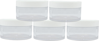 PrismaPac Plastic Utility Container  - 50 g(Pack of 5, Clear, White)