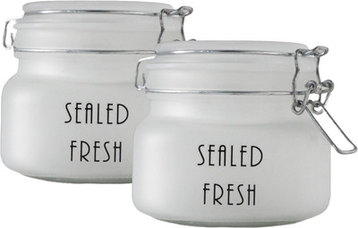 Femora Plastic Grocery Container  - 500 ml(Pack of 2, White)