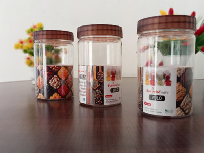 Surprise Plastic Grocery Container  - 500 ml(Pack of 3, Brown)