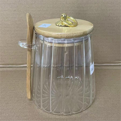 UMAI Glass Grocery Container  - 635 ml(Pack of 2, Clear)