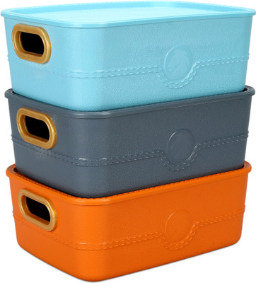 CHHAAVA Plastic Utility Container  - 2500 ml(Pack of 3, Multicolor)