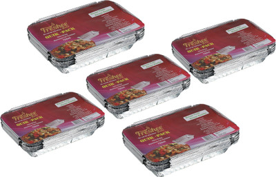 Freshee Aluminium Utility Container  - 750 ml(Pack of 5, Silver)