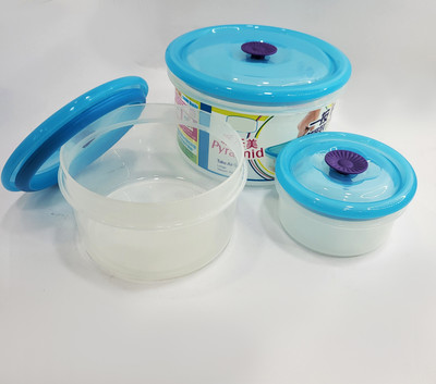 SAFESEED Plastic Fridge Container  - 1200 ml, 550 ml, 200 ml(Pack of 3, Multicolor)