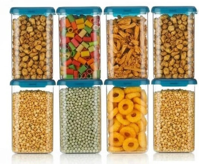 RDKITCHENWERE Plastic Grocery Container  - 1200 ml(Pack of 8, Blue)