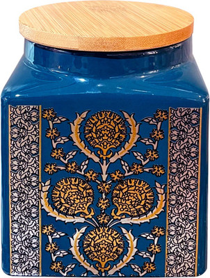 Lemon Tree Ceramic Tea Coffee & Sugar Container  - 1000 ml(Blue)