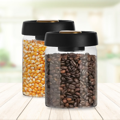 The Better Home Glass Utility Container  - 900 ml(Pack of 2, Clear)