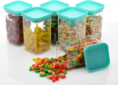 CLOUDHEAD Plastic Grocery Container  - 1100 ml(Pack of 6, Blue)