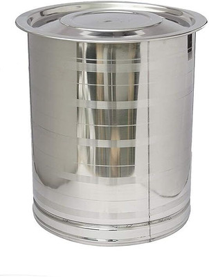 Bhalia Craft Stainless Steel Grocery Container  - 25 kg(Silver)