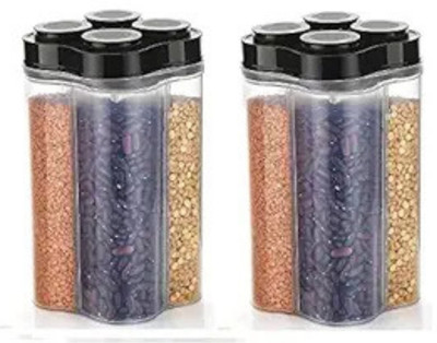 TUWEL Plastic Grocery Container  - 700 ml(Pack of 2, Multicolor)