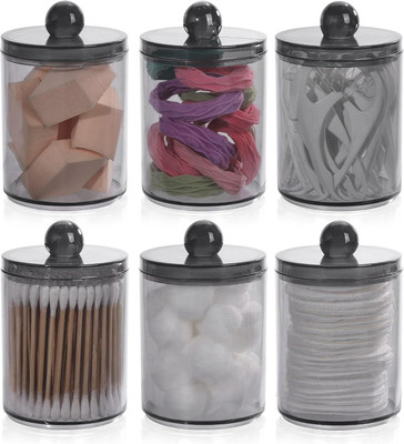 Xpandio Plastic Utility Container  - 400 ml(Pack of 6, Black)