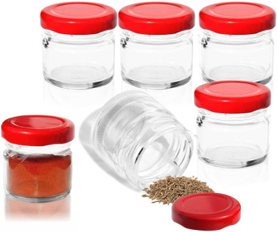 Pure Source India Glass Utility Container  - 20 g(Pack of 6, Clear)