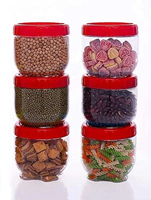 vristo Plastic Grocery Container  - 300 ml(Pack of 6, Red)