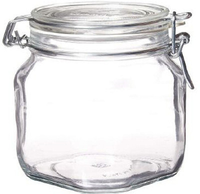 NAVPATH Glass Pickle Jar  - 500 ml(Clear)