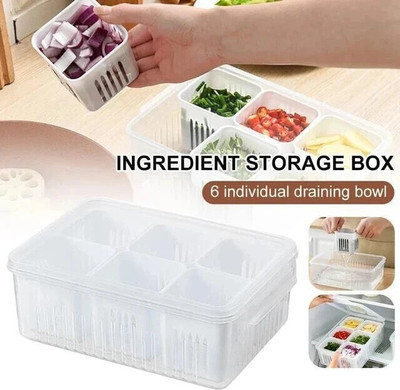 STARDOT Plastic Fridge Container  - 2300 ml(White)